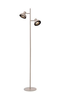 Lucide SENSAS - Floor lamp - 2xGU10 (ES111) - Cream turned on 8