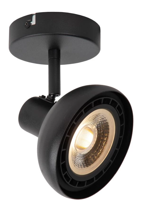 Lucide SENSAS - Ceiling spotlight - 1xGU10 (ES111) - Black - turned on