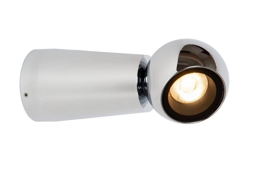 Lucide IPSOS - Wall light Bathroom - LED - 1x6W 2700K - IP54 - Chrome - turned on 1