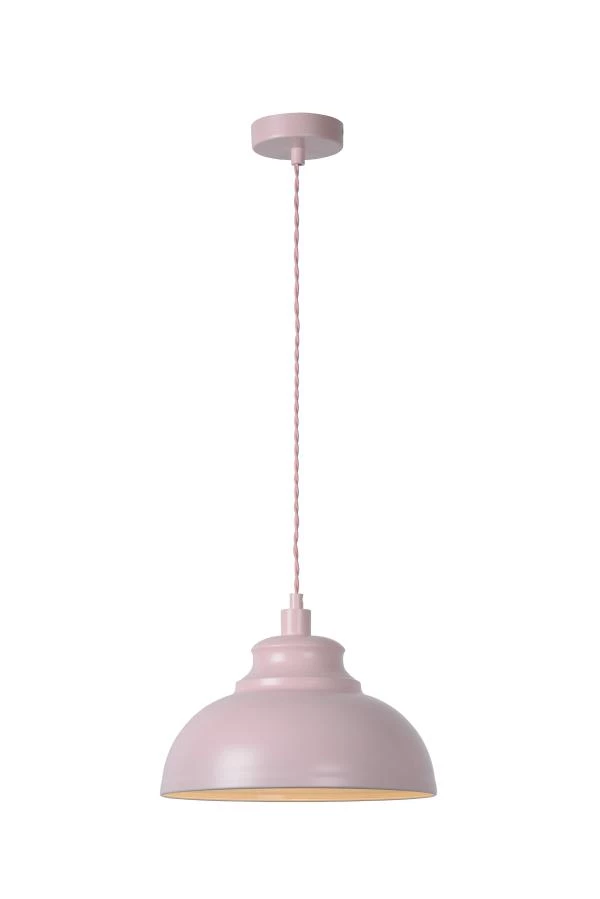 Lucide ISLA - Hanglamp - Ø 29 cm - 1xE14 - Roze - aangezet 6