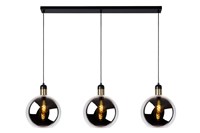 Lucide JULIUS - Pendant light - 3xE27 - Smoke Grey turned on 5