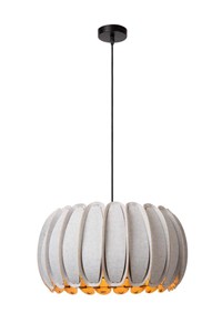 Lucide SPENCER - Lámpara colgante - Ø 40 cm - 1xE27 - Gris encendido 6