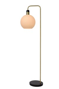 Lucide JULIUS - Floor lamp - 1xE27 - Opal turned on 1