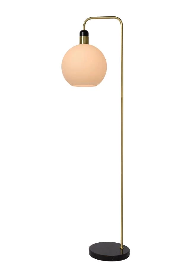 Lucide JULIUS - Floor lamp - 1xE27 - Opal - turned on 1