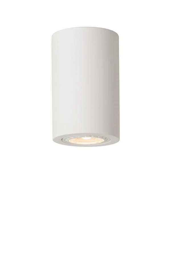 Lucide GIPSY - Ceiling spotlight - Ø 7 cm - 1xGU10 - White - turned on 1