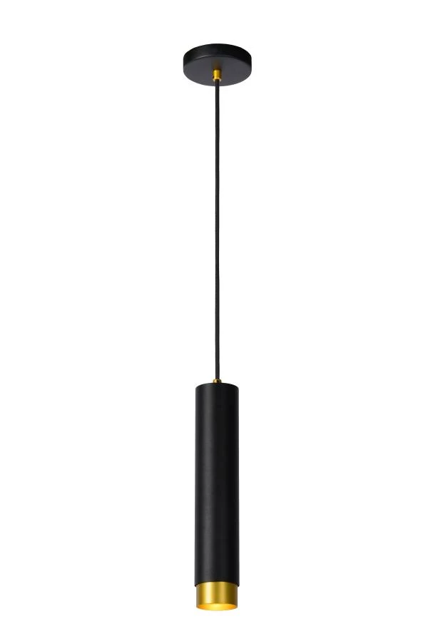 Lucide FLORIS - Pendant light - Ø 5,9 cm - 1xGU10 - Black - turned on