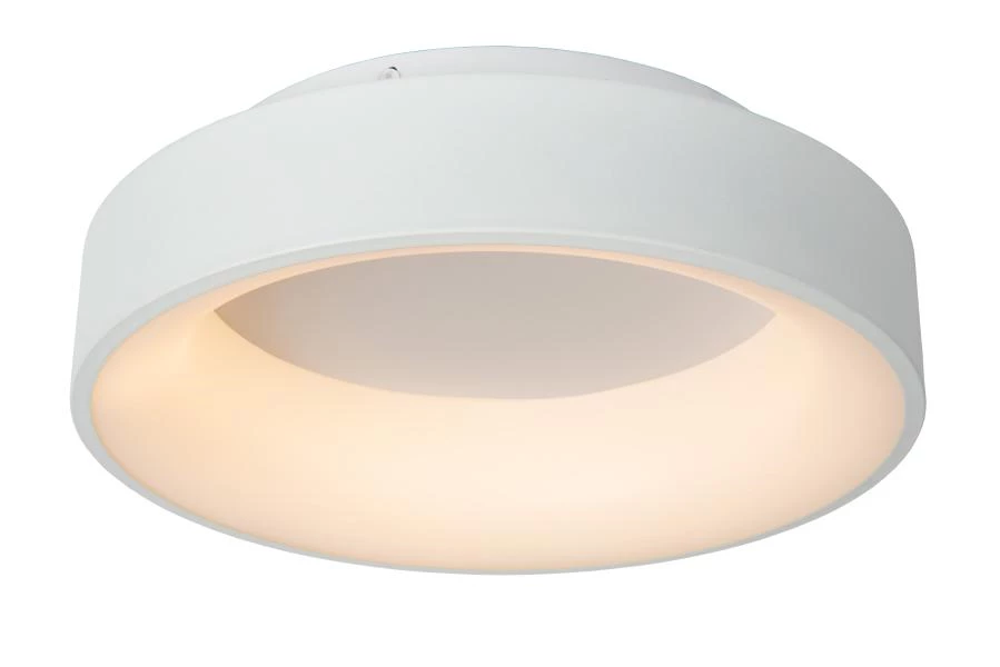 Lucide MIRAGE - Plafonnière - Ø 38 cm - LED Dimb. - 1x22W 2700K - Wit - aangezet 1