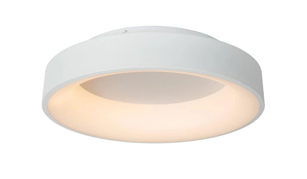 Lucide MIRAGE - Plafonnier - Ø 45 cm - LED Dim. - 1x33W 2700K - Blanc - allumé 1