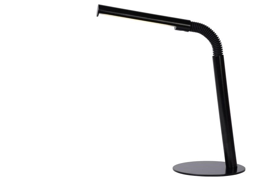 Lucide GILLY - Bureaulamp - LED - 1x5W 2700K - Zwart - aangezet