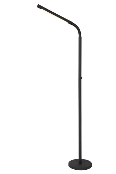 Lucide GILLY - wiederaufladbare Stehlampe Mit Leselampe - Akku/Batterie - LED Dim. - 1x6W 2700K - Schwarz