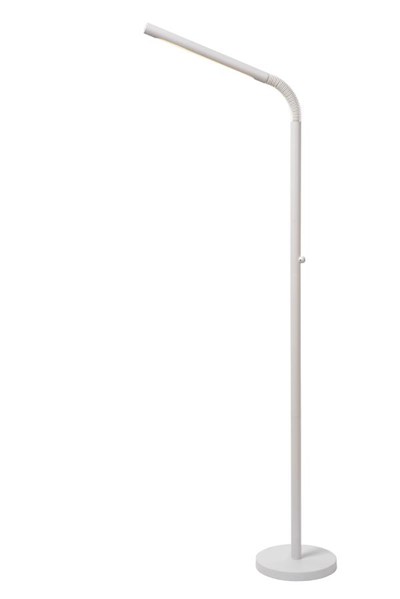 Lucide GILLY - Lampadaire / lampe de lecture Rechargeable - Batterie/Piles - LED Dim. - 1x6W 2700K - Blanc