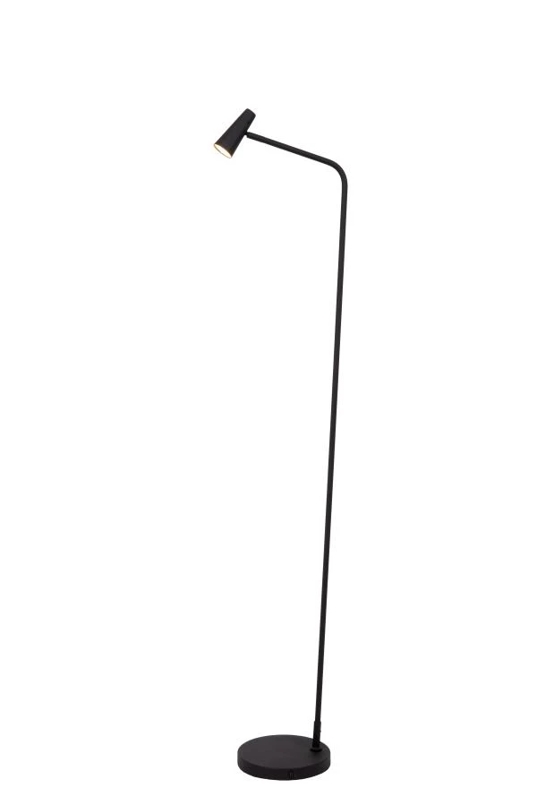 Lucide STIRLING - Lampadaire Rechargeable - Batterie/Piles - LED 3 StepDim - 1x3W 2700K - Noir - allumé