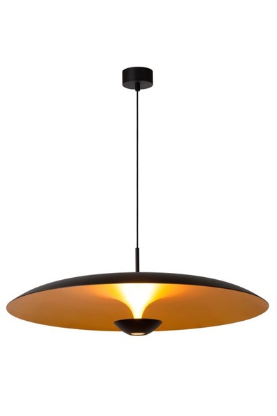 Lucide Premium KENNETH - Suspension - Ø 80 cm - LED Dim. - 1x22W 2700K - Noir