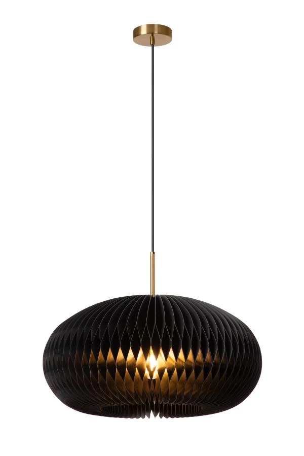 Lucide ARMONI - Pendant light - Ø 52 cm - 1xE27 - Black - turned on