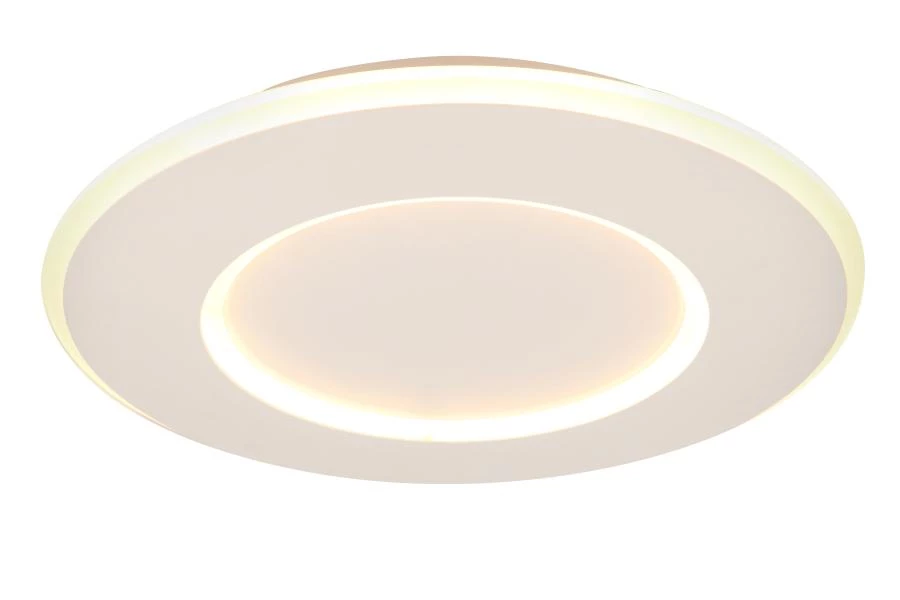 Lucide AXELLE - Flush ceiling light - Ø 39,6 cm- LED 3 StepDim - 1x24W 2700K - White - turned on 1