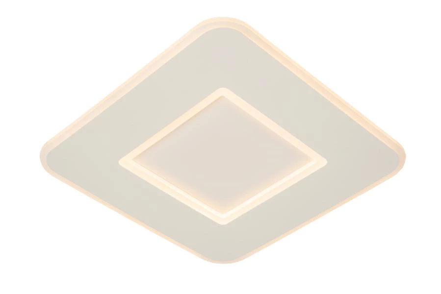 Lucide AXELLE - Flush ceiling light- LED 3 StepDim - 1x24W 2700K - White - turned on 1