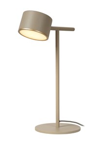 Lucide GIAN - Tafellamp - LED Dimb. - 1x9W 2700K - Taupe aangezet 1