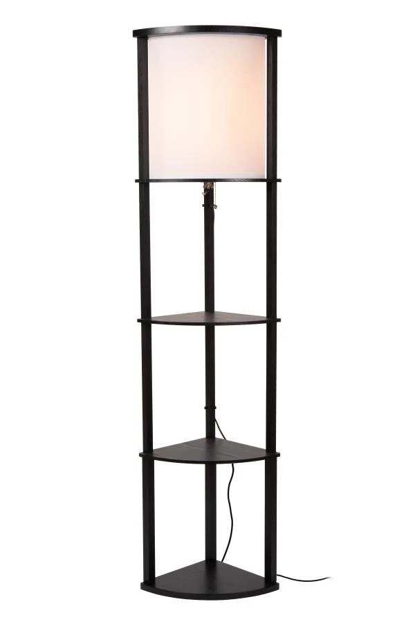 Lucide MENNO - Floor lamp - 1xE27 - Black - turned on