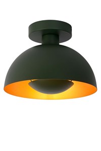 Lucide SIEMON - Flush ceiling light - Ø 25 cm - 1xE27 - Green turned on 3