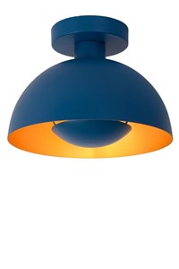 Lucide SIEMON - Flush ceiling light - Ø 25 cm - 1xE27 - Blue turned on 5