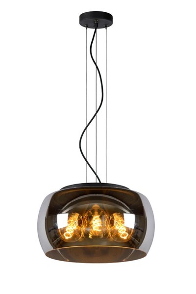 Lucide OLIVIA - Hanglamp - Ø 40 cm - 3xE27 - Fumé