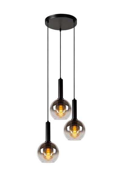 Lucide MARIUS - Pendant light - Ø 48,5 cm - 3xE27 - Black