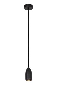 Lucide EVORA - Pendant light - Ø 10 cm - 1xGU10 - Black turned on