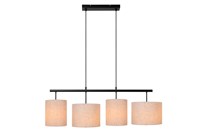 Lucide MAYA - Pendant light - 4xE27 - Cream turned on 8