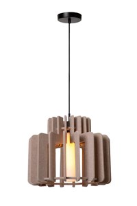 Lucide ROLLO - Hanglamp - 1xE27 - Taupe aangezet 1