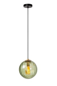 Lucide MONSARAZ - Pendant light - Ø 25 cm - 1xE27 - Green turned on 3