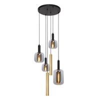 Lucide JOANET - Pendant light - Ø 65 cm - 4xE27 - Brass turned on 6