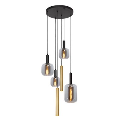 Lucide JOANET - Pendant light - Ø 65 cm - 4xE27 - Brass