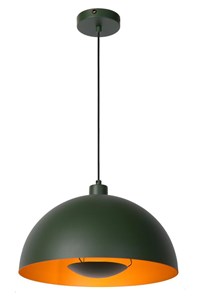 Lucide SIEMON - Pendant light - Ø 40 cm - 1xE27 - Green turned on 3