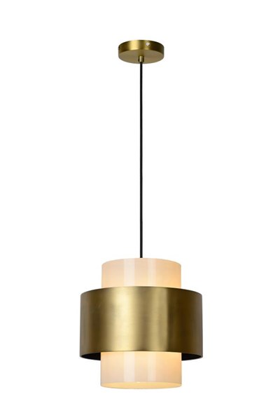 Lucide FIRMIN - Pendant light - Ø 30 cm - 1xE27 - Matt Gold / Brass