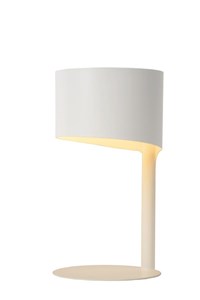 Lucide KNULLE - Table lamp - Ø 15 cm - 1xE14 - White turned on 1