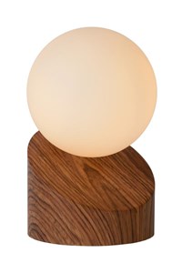 Lucide LEN - Table lamp - Ø 10 cm - 1xG9 - Wood turned on