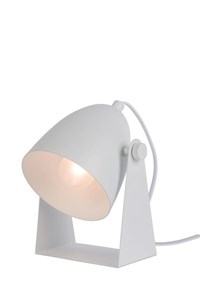 Lucide CHAGO - Lampe de table - 1xE14 - Blanc allumé 1