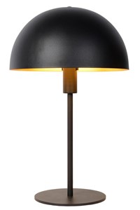 Lucide SIEMON - Table lamp - Ø 25 cm - 1xE14 - Black turned on