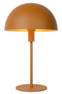 Lucide SIEMON - Table lamp - Ø 25 cm - 1xE14 - Ocher Yellow turned on 4