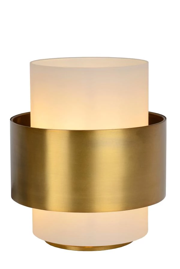 Lucide FIRMIN - Table lamp - Ø 20 cm - 1xE27 - Matt Gold / Brass - turned on 2