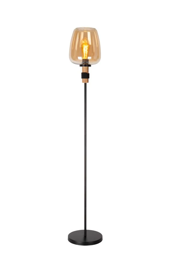 Lucide ILONA - Floor lamp - Ø 34 cm - 1xE27 - Amber - turned on 2