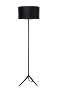 Lucide TONDO - Floor lamp - Ø 38 cm - 1xE27 - Black turned on