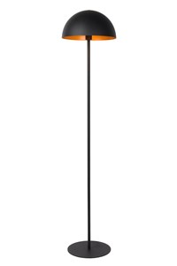 Lucide SIEMON - Floor lamp - Ø 35 cm - 1xE27 - Black turned on