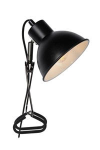 Lucide MOYS - Clamp lamp - 1xE27 - Black turned on