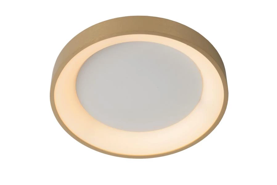 Lucide VIDAL - Flush ceiling light - Ø 28 cm - LED Dim. - 1x20W 2700K - Matt Gold / Brass - turned on 2