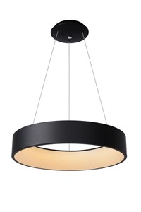 Lucide TALOWE LED - Suspension - Ø 60 cm - LED Dim. - 1x39W 3000K - Noir allumé