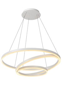 Lucide TRINITI - Pendelleuchten - Ø 80 cm - LED Dim. - 3000K - Weiß eingeschaltet 1