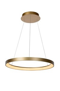 Lucide VIDAL - Pendelleuchten - Ø 58 cm - LED Dim. - 1x48W 2700K - Mattes Gold / Messing eingeschaltet 2