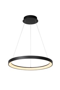 Lucide VIDAL - Lámpara colgante - Ø 58 cm - LED Regul. - 1x48W 2700K - Negro encendido