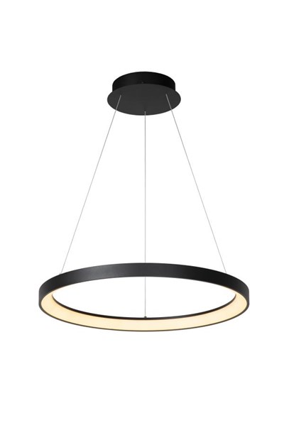 Lucide VIDAL - Suspension - Ø 58 cm - LED Dim. - 1x48W 2700K - Noir